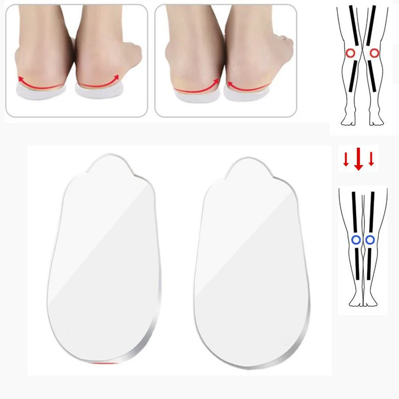 Silicone Gel Orthopedic Insoles for Feet Massage Insole O/X Leg Type Valgus Varus Correction Plantar Fasciitis Feet Care Pads