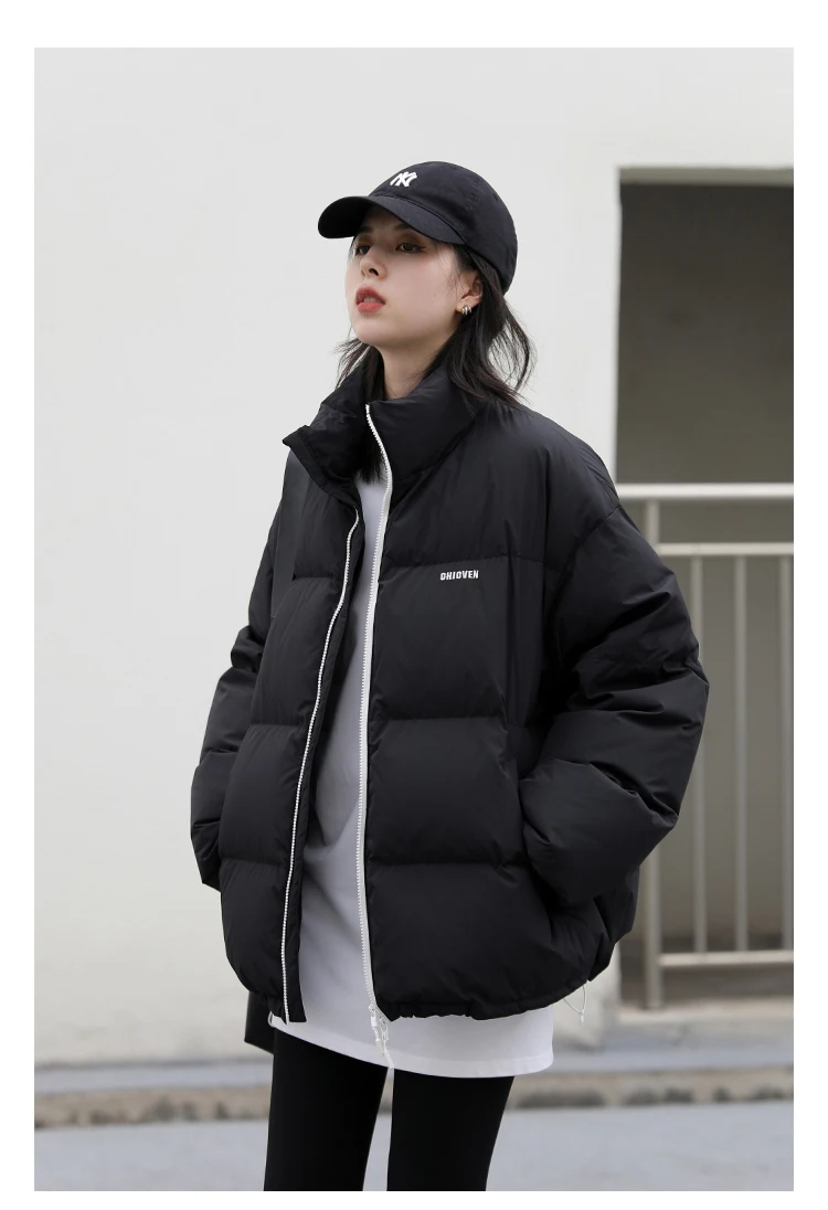 CHIC VEN Women Down Coats Streetwear Solid 90 White Duck Down Stand Collar Female Down Jacket Warm Ladies Overcoat Winter 2024