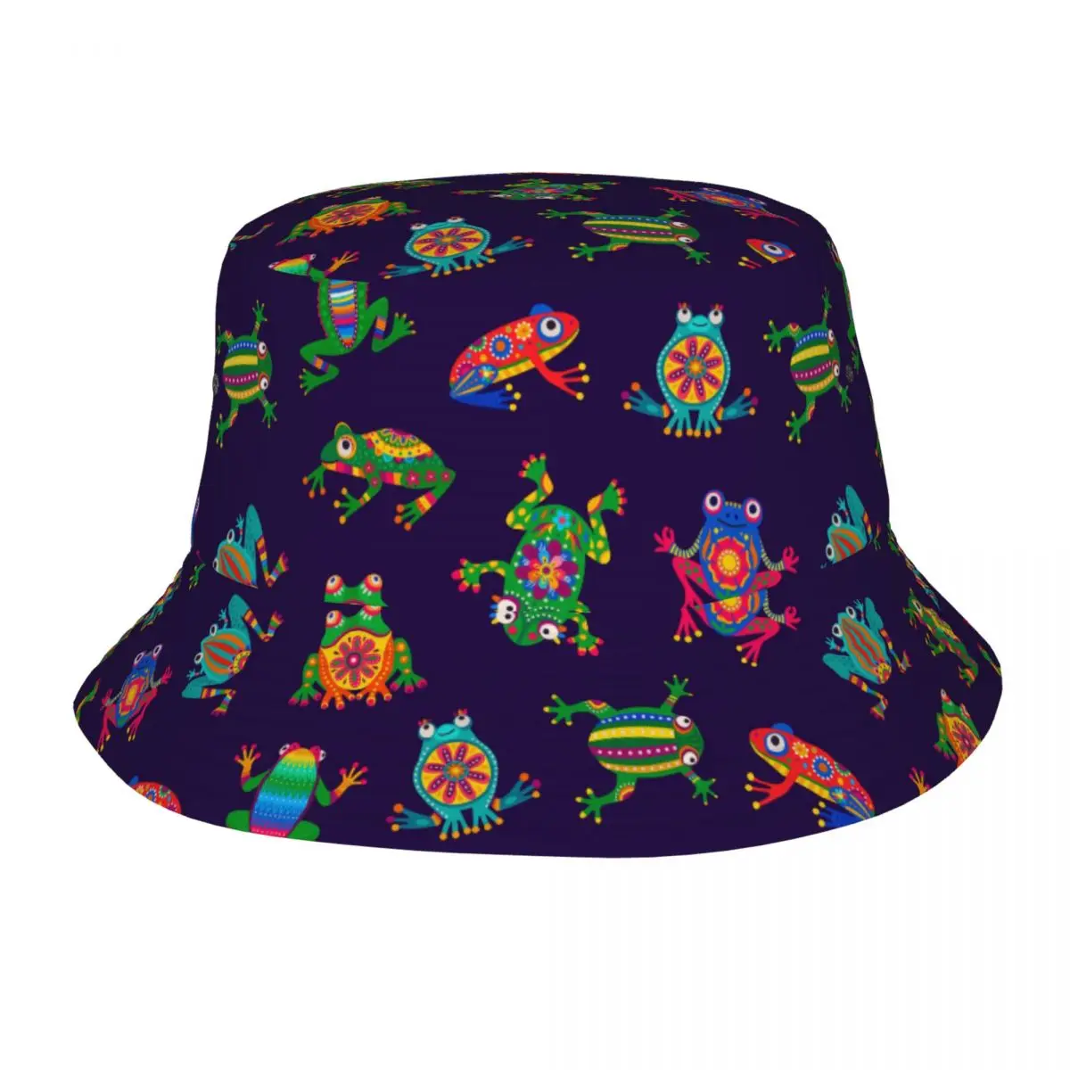 

Fisherman Hat Unisex Bob Cap Mexican Frogs Pattern Hip Hop Gorros Panama