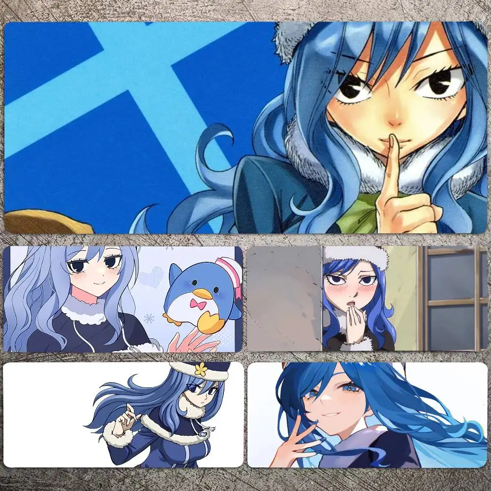 Juvia Animation Fairy Tail Mousepad Non-slip Suitable For Office Computers Laptops E-sports Game Desk Mats XXL Keyboard