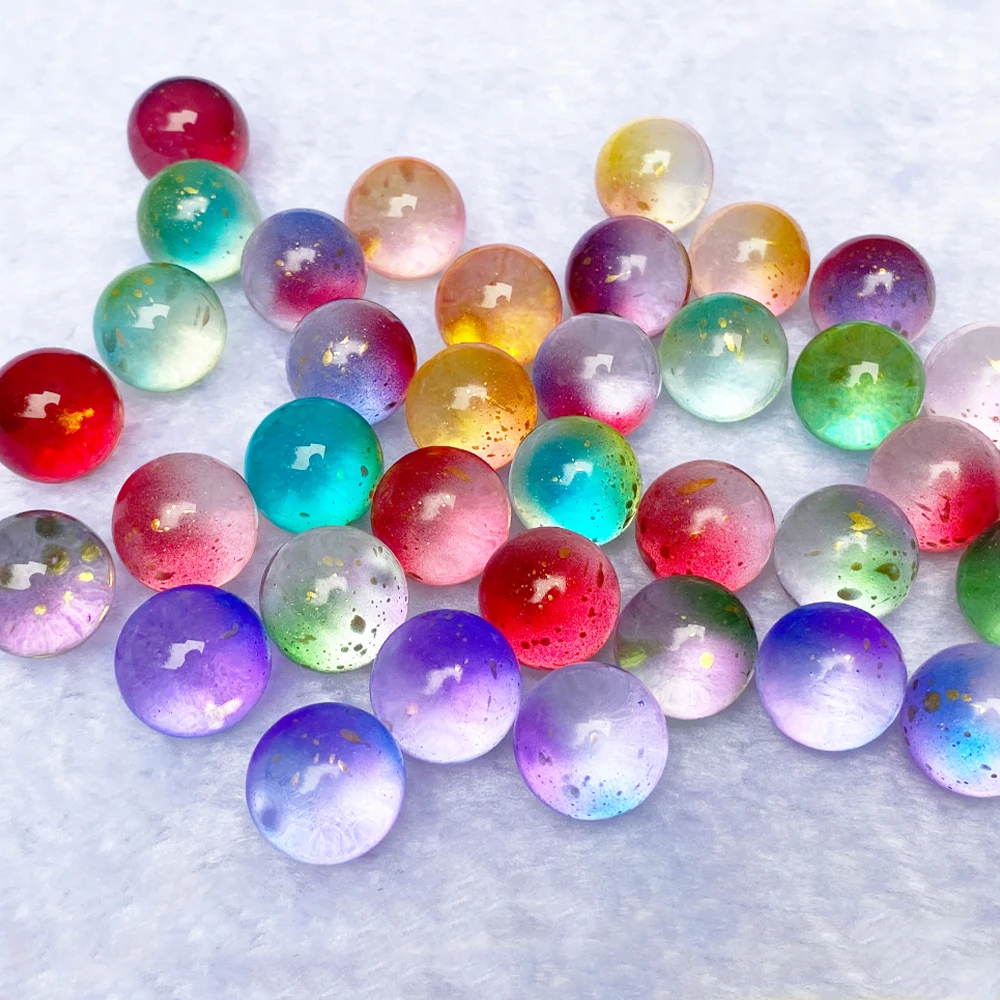 10-100Pc Dia16MM Gradient Color Matte Starry Sky Glass Ball Fish Tank Vase Decorative Ball DIY Handmade Material Garden Ornament