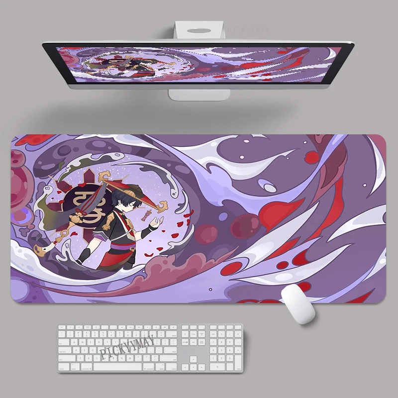 

Genshin Impact Mouse Pads Office Mousepad Gamer Mouse Mat Keyboard Mats Desk Pad Mousepads XXL 90x40cm For Computer