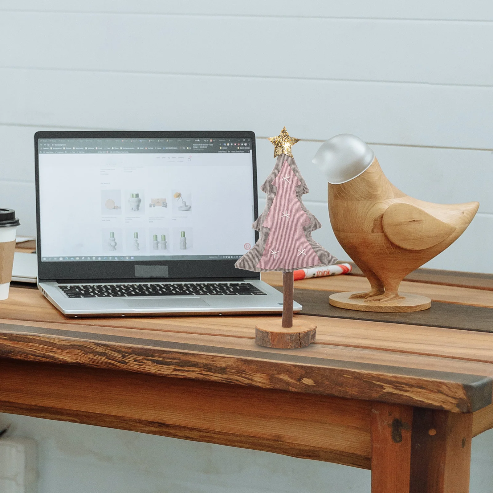 

Christmas Decoration Cloth Tree Small Xmas Tabletop Trees Home Office Decor Rustic Farmhouse Centerpiece Holiday Party