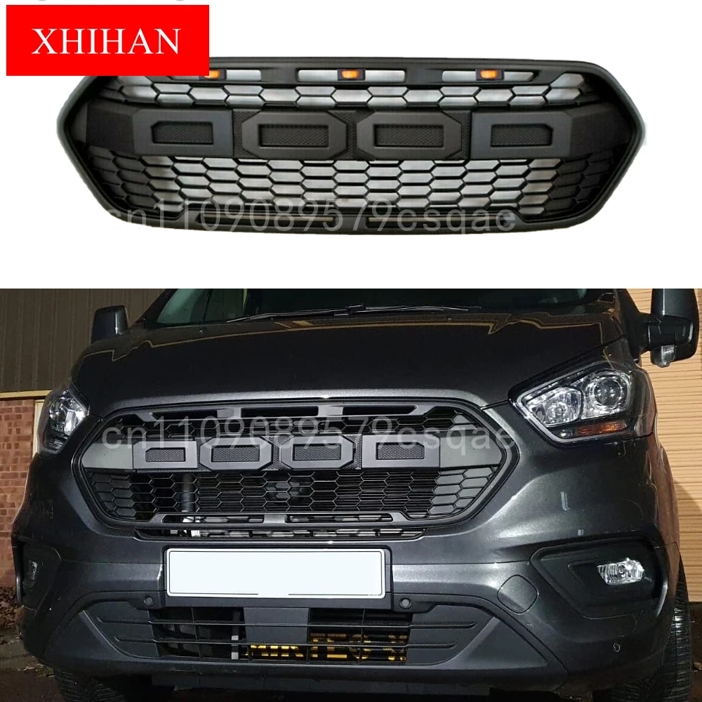 

For Transit Custom Raptor Grills 246723 For Transit Raptor Look Front Racing Radiator Grille Main Bumper Grilles 2018 2019-2021