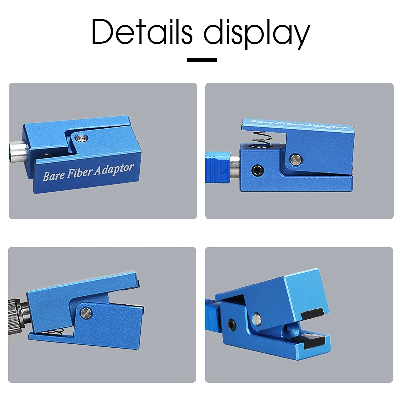 New Blue Optic Fiber Connector FC SC ST LC Square Bare Adapter Flange Temporary Succeeded OTDR Test Coupler