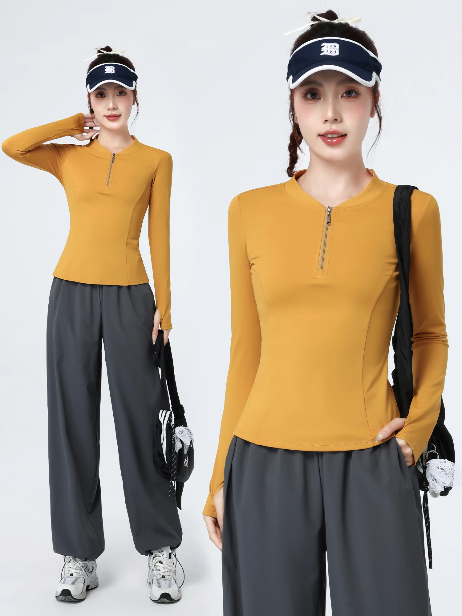 

Весенний спортивный комплект для бега, женская облегающая одежда для фитнеса, эластичная, дышащая, быстросохнущая одежда с длинными рукавами, комплект для утреннего бега