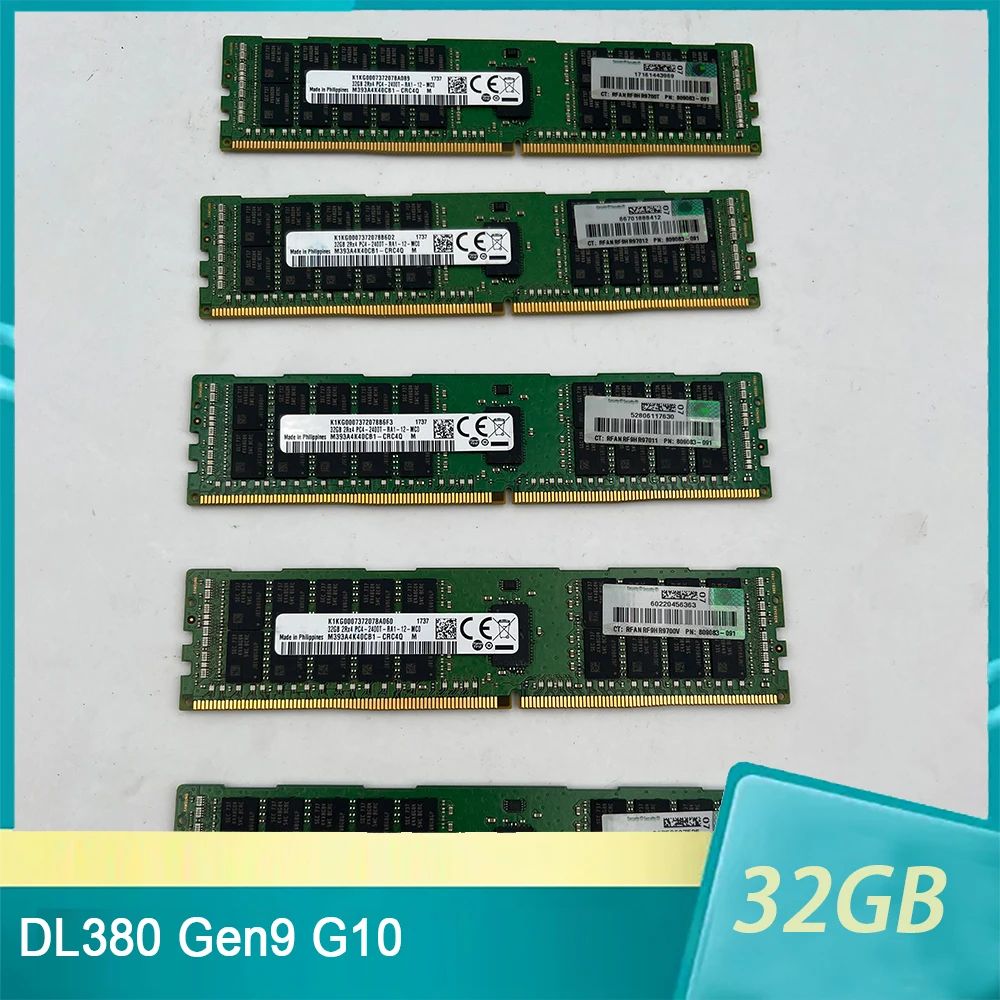 

1 Pcs For HP RAM DL380 Gen9 G10 809083-091 805351-B21 819412-001 DDR4 32GB 2400T ECC REG 2RX4 PC4-2400T RDIMM Server Memory