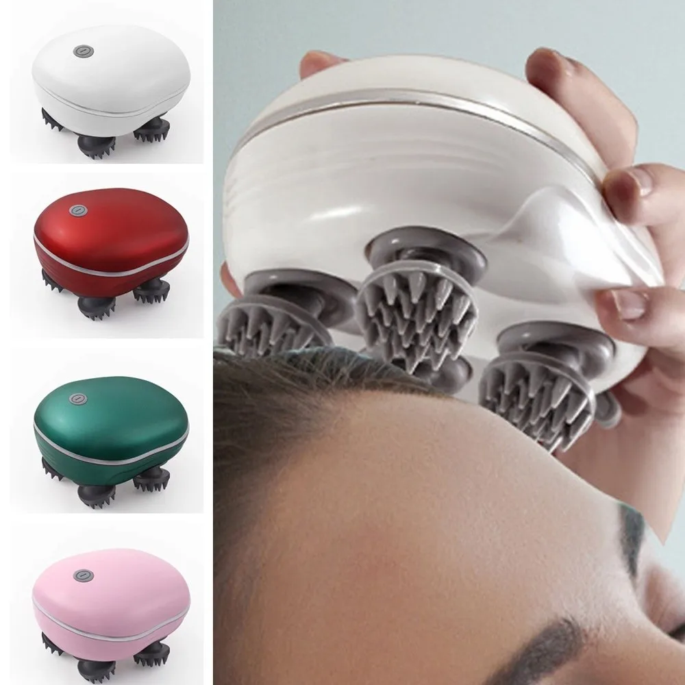 Multi-Purpose Electric Head Massager Kneading Vibration Scalp Massager Scalp Relax Rechargeable Head Massage Machine Gift