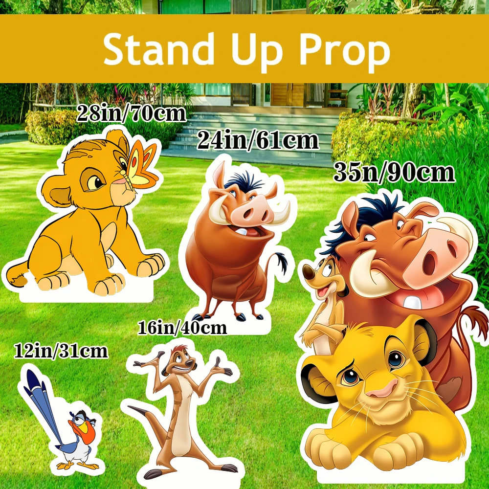 خلفية خلفية لحفلات أعياد الميلاد من Lion King CutOut Simba لحفلات أعياد الميلاد وحفلات استقبال المولود الجديد