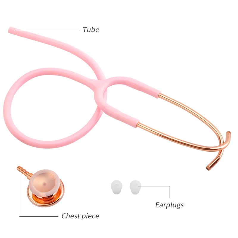 Pink Professional Cardiology Estetoscopio Double Head Cute Medical Doctor Nurse Student Physician Clinical Stethoscope Tool A1