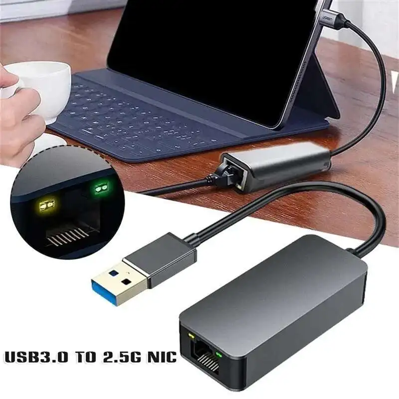 2500mbps Gaming Network Card Gigabit Driver Free USB 3.0 External Ethernet Cable To RJ45 Interface Typec LAN Ethernet Adapter