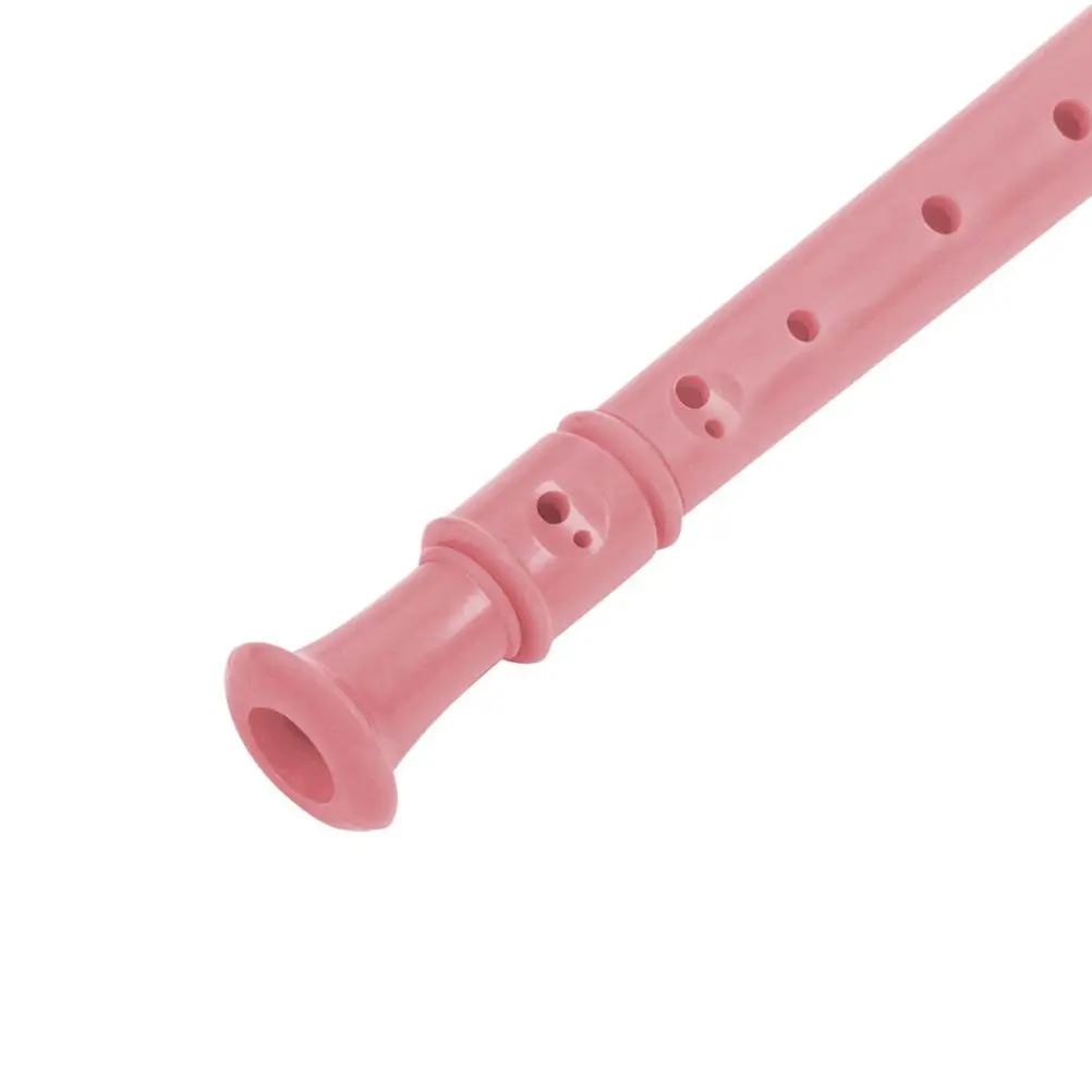 Recorder ABS Music Flute Pink Beginner Instrument Practice Hand Flexibility Coordination Accurate Tone