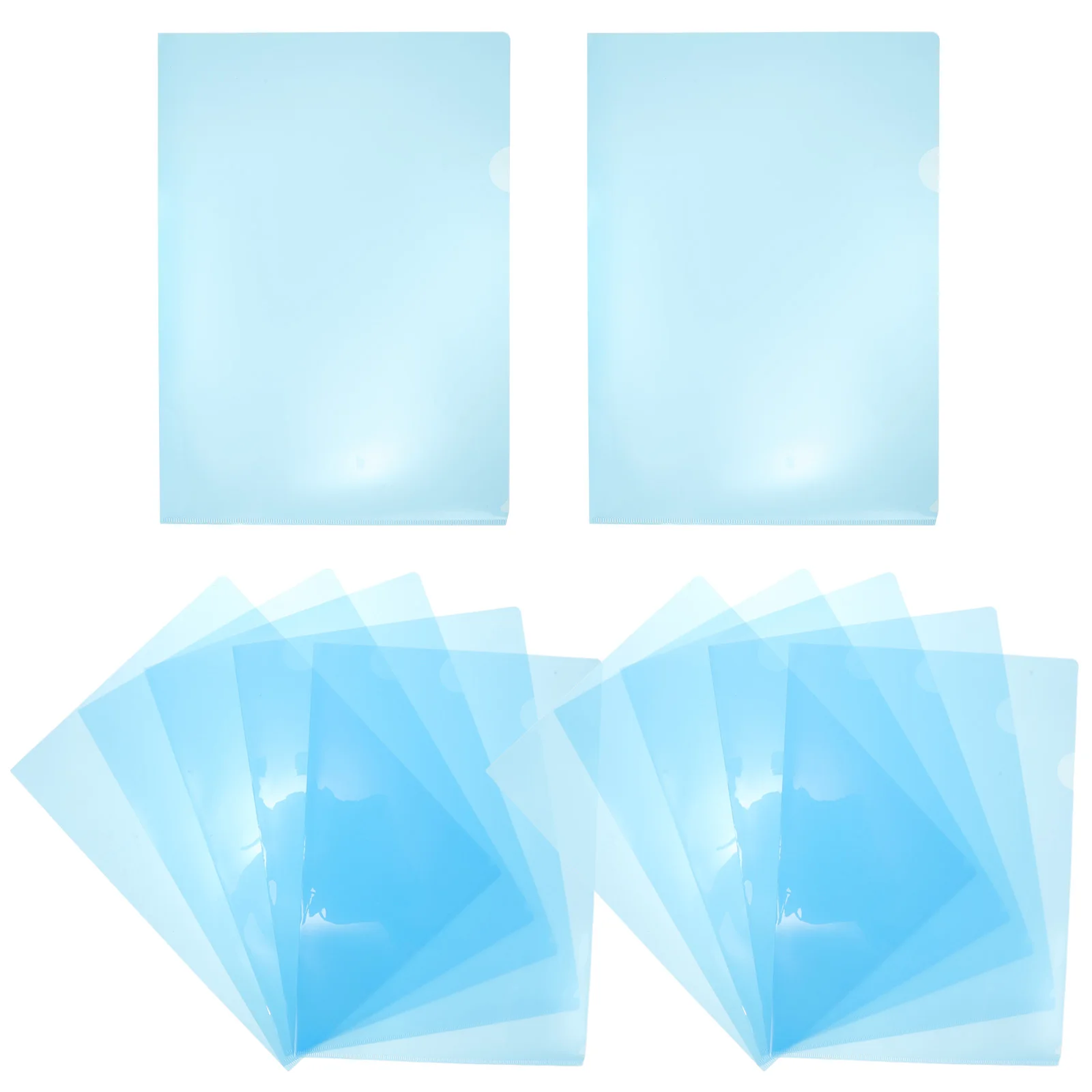 

12pcs Clear Plastic File Folders Color Document Holders A4 Paper Sleeve Study Office Organizers Lightweight for Files