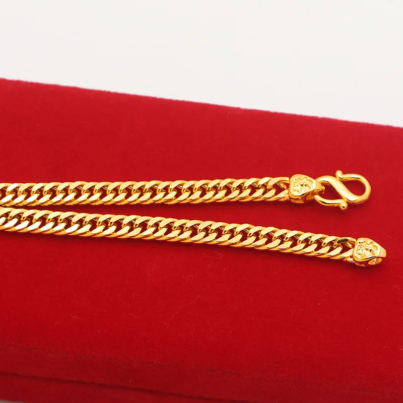 Luxury 24K 9999 Pure Gold real gold Women's Wide 5mm Buckle Horse Whip Boss Bracelet - Image 5
