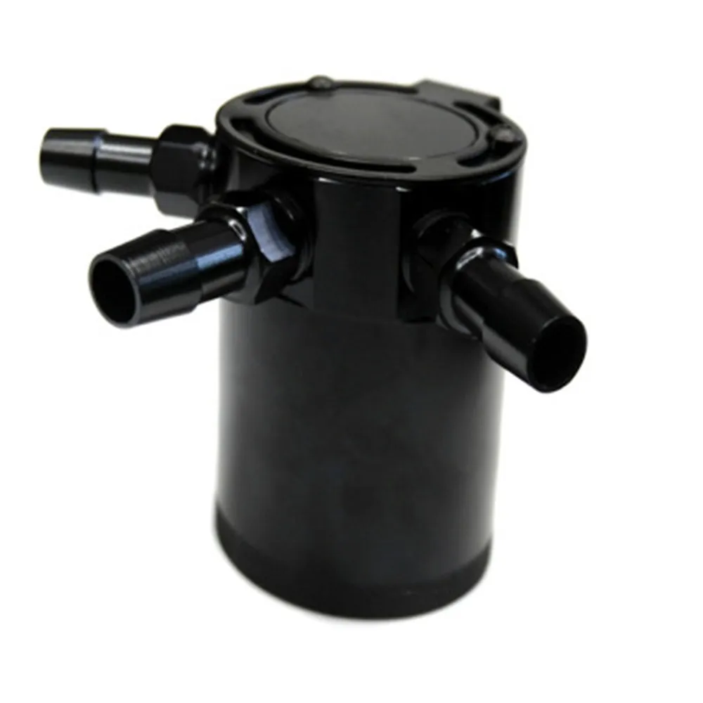 

Durable Racing Baffled 3-Port Oil Catch Can Tank Auto Vehicle Replacement Air-Oil Separator Waste Gas Oil Recover Pot