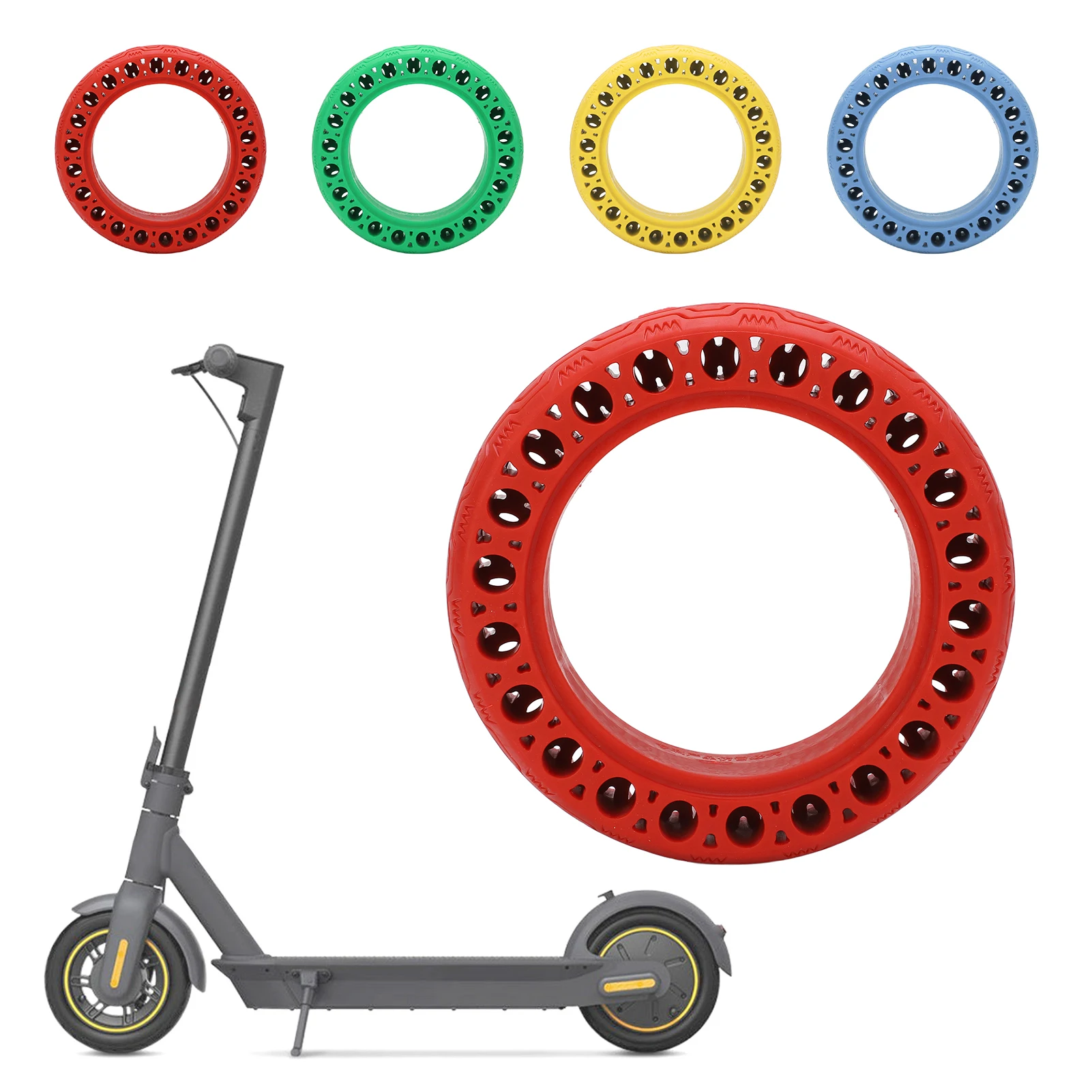 60/70‑6.5 Electric Scooter Multicolor Rubber Tire, Electric Scooter Tyre for Max G30D G30P Electric Scooter Accessory