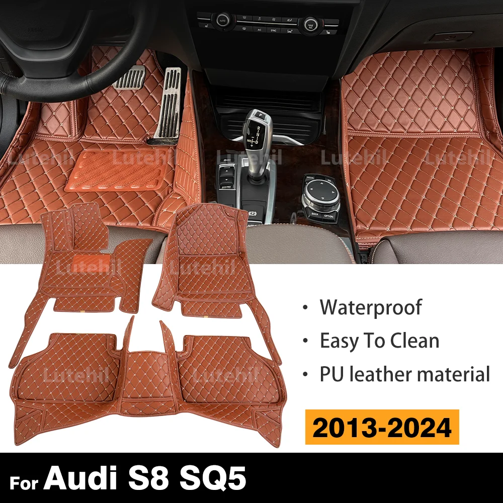 

For Audi S8 SQ5 2013-2024 Custom Car Floor Mats Automobile Carpet Cover Interior Accessories 23 22 21 20