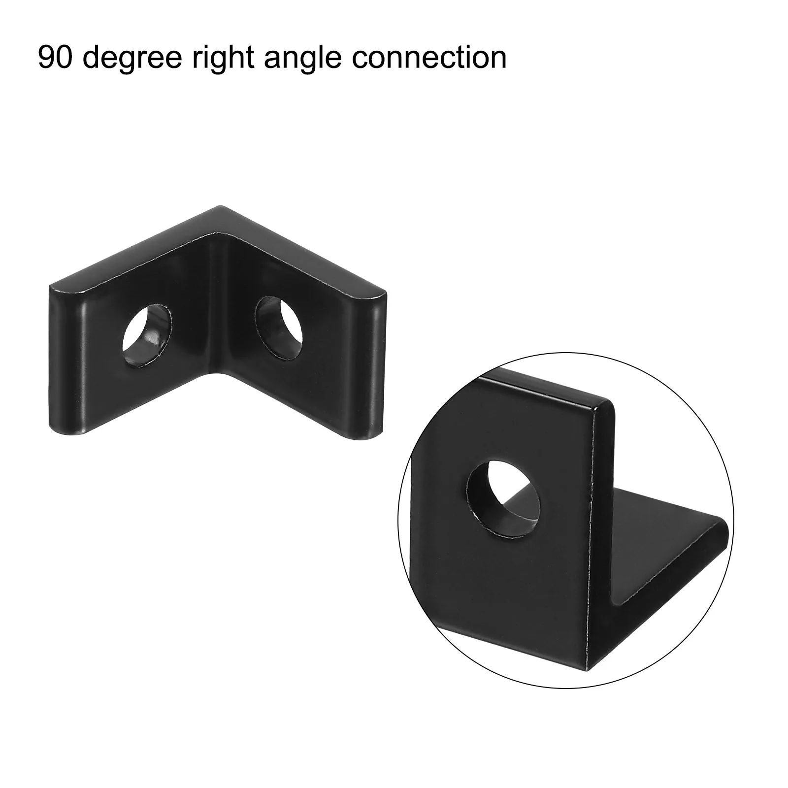 4pcs 1515 Aluminium Profile L Shape Inside Corner Brackets 90 Degree 2 Hole Fitting Angle Connector for 3D CNC 4