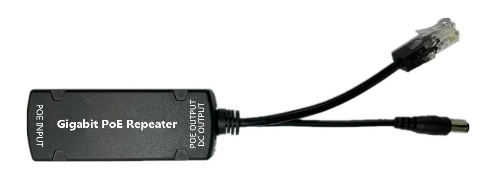 100pcs --- Gigabit 1000Mbps IEEE802.3AF/AT POE extender&Splitter 2-in-1