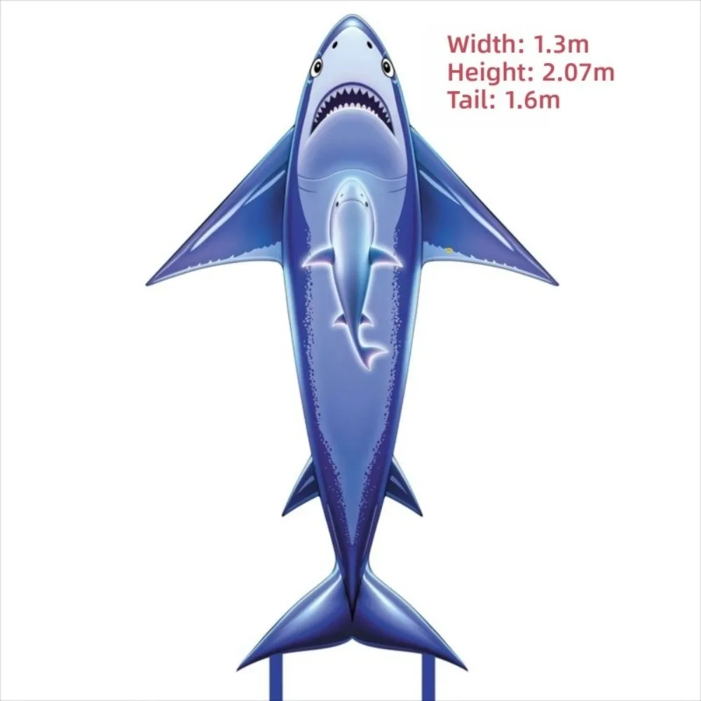 Nouveau cerf-volant requin bleu facile à voler grand bon cerf-volant volant pour enfants 100 mètres ligne de cerf-volant volant de dessin animé jouet Sports de plein air