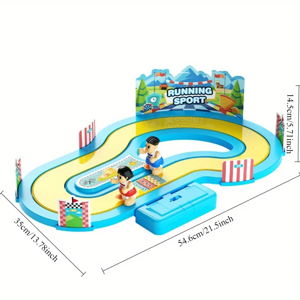 子供用スピードワイヤレスボディセンシング競争ランニングテーブルゲームおもちゃ、2人対戦シミュレーショントラックモーションおもちゃ