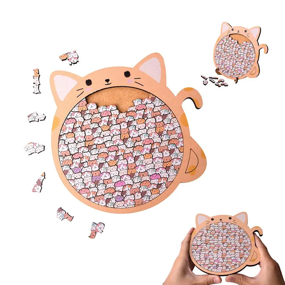 

Необычная головоломка, забавная коллекция кошек, головоломка, серия Alien Cat, деревянная головоломка для любителей кошек, коллекционные головоломки, подарки на Хэллоуин