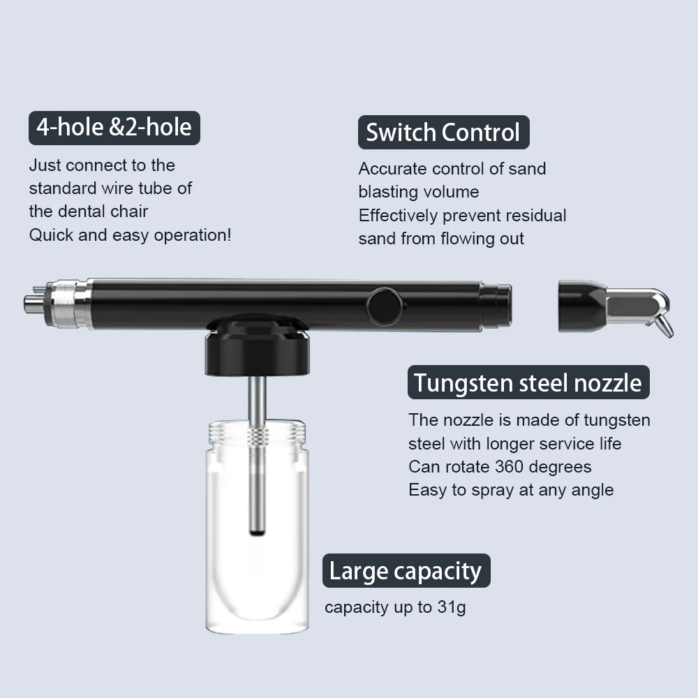 COXO CA-1 Dental Aluminum Oxide Microblaster Air Polisher Dental Abrasive Sandblasting Machine Air Abrasion System with Spray