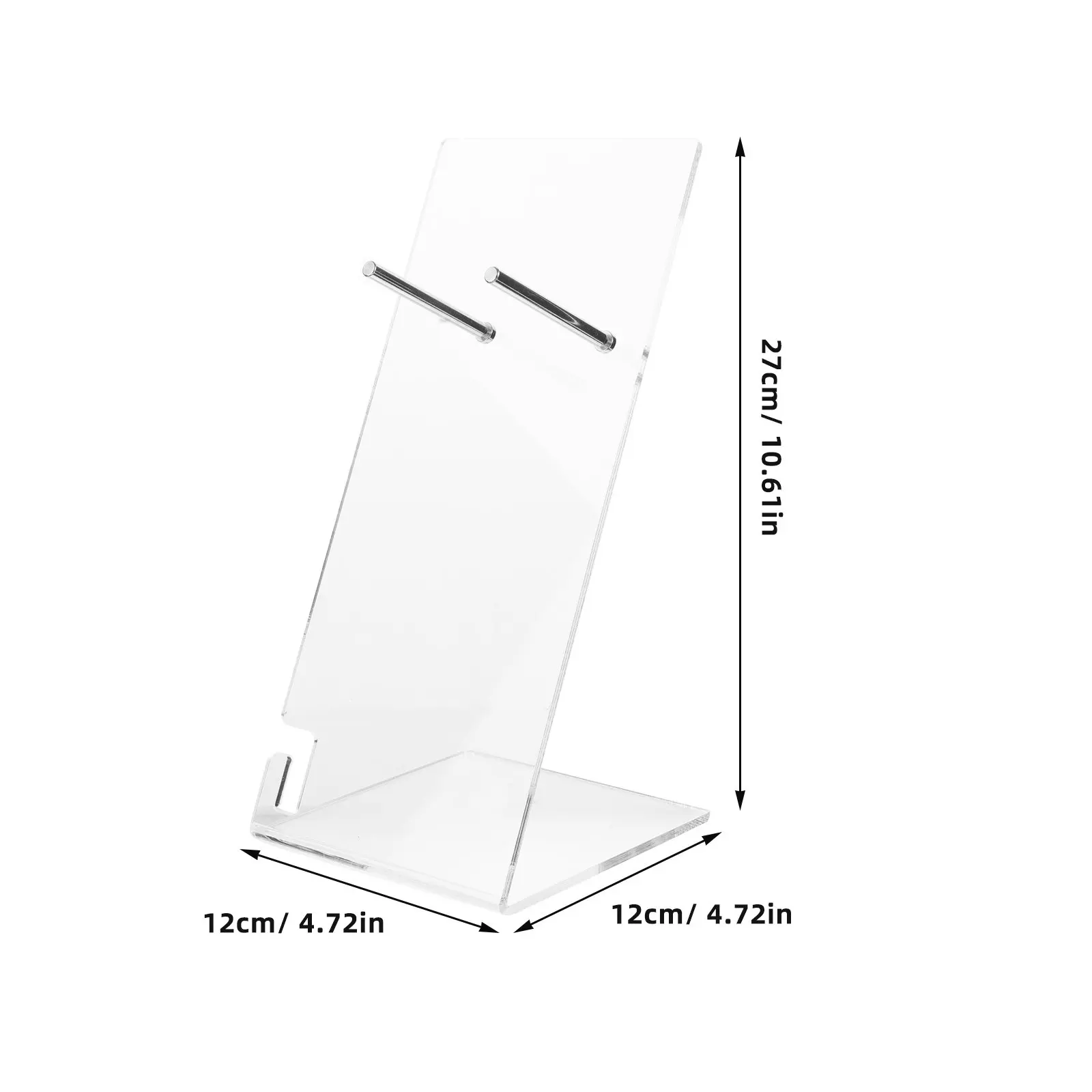 Transparent Acrylic Wall-Mounted Hair Dryer Display Stand for Bathroom Vanity Storage Organizer