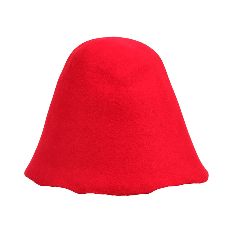 Man Woman 100% Wool Felt Cloche Bucket Hats Unisex solid color Cone Body Millinery Hat Body Base Fascinators Block Hood caps