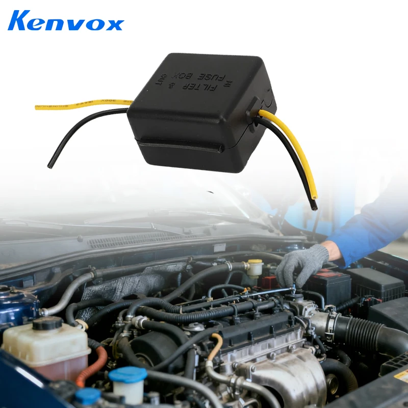 Car Power Signal Filter Anti-interference Stereo Radio Audio Relay Capacitor Power Filter Accessories