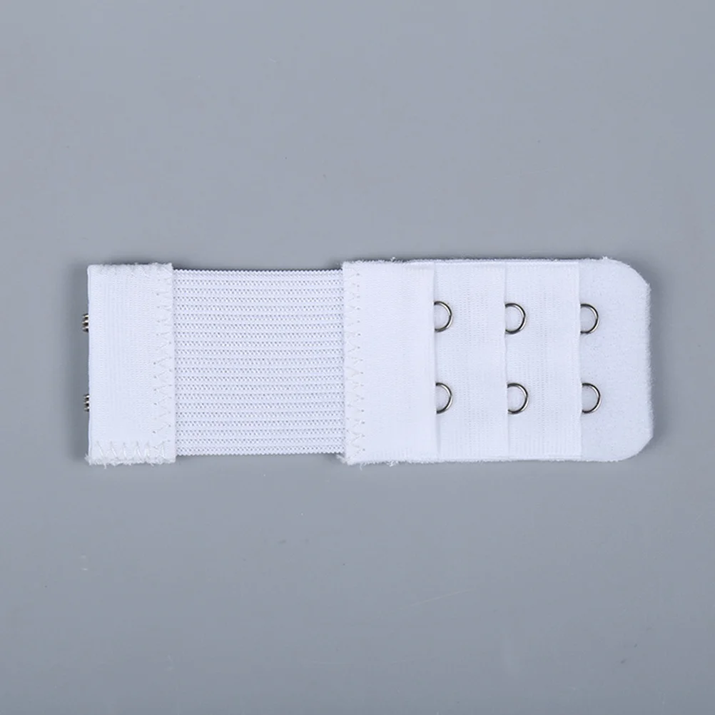 

6Pcs Bra Extender Back Buckle Extension Comfortable Elastic Strap for Women 3 Rows 2 Hooks White Bra Lengthened Band Support