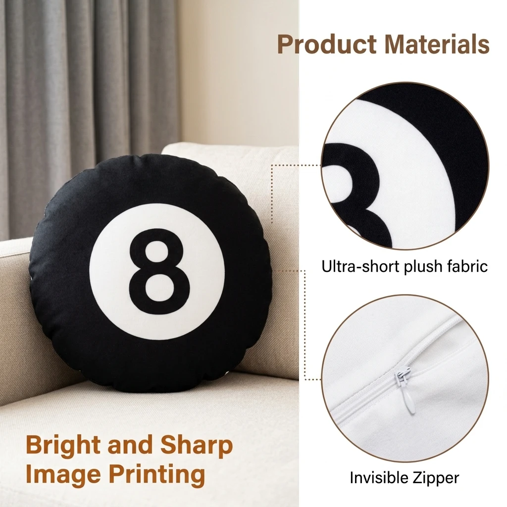 billiards 8 Ball.png Plush Pil - đánh giá và giá Home Decor Png
