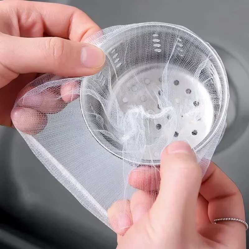 Disposable Sink Filter Mesh Bag Sink Strainer Drains Hole Anti-blocking Garbage Net Bags Kitchen Food Waste Collecting Filter