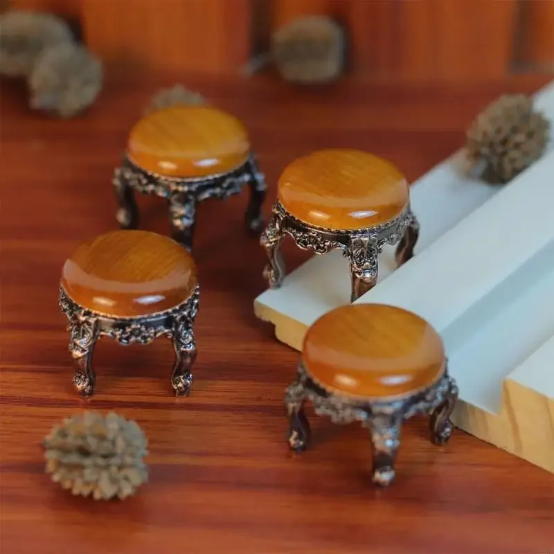 

Vintage Dollhouses Furniture Set Round Table With 4 Matching Chairs 1:12 Scale Display Accessories 15UB