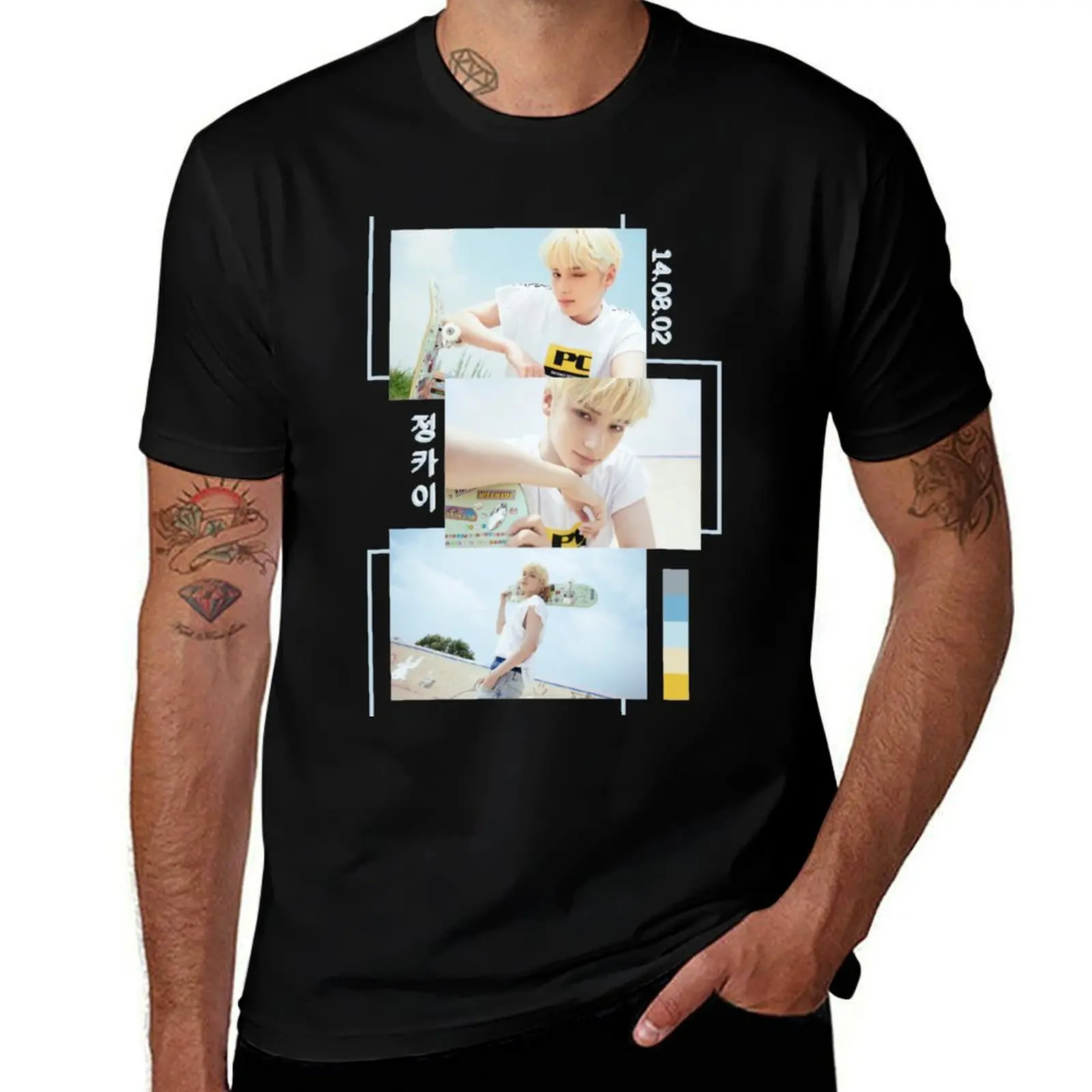 TXT Huening Kai FIGHT OR ESCAPE Concept Collage T-Shirt Basic Plain Tee for Spring and Summer T-Shirt