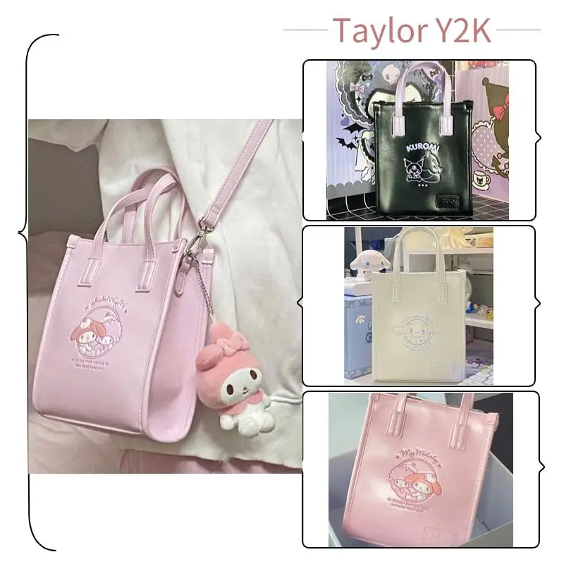 

2023 Sanrio My Melody Handbag Cartoon Anime Kuromi Cinnamoroll Crossbody Bag Kawaii Fashion Cool Shoulder Bag Y2K Spicy Girl