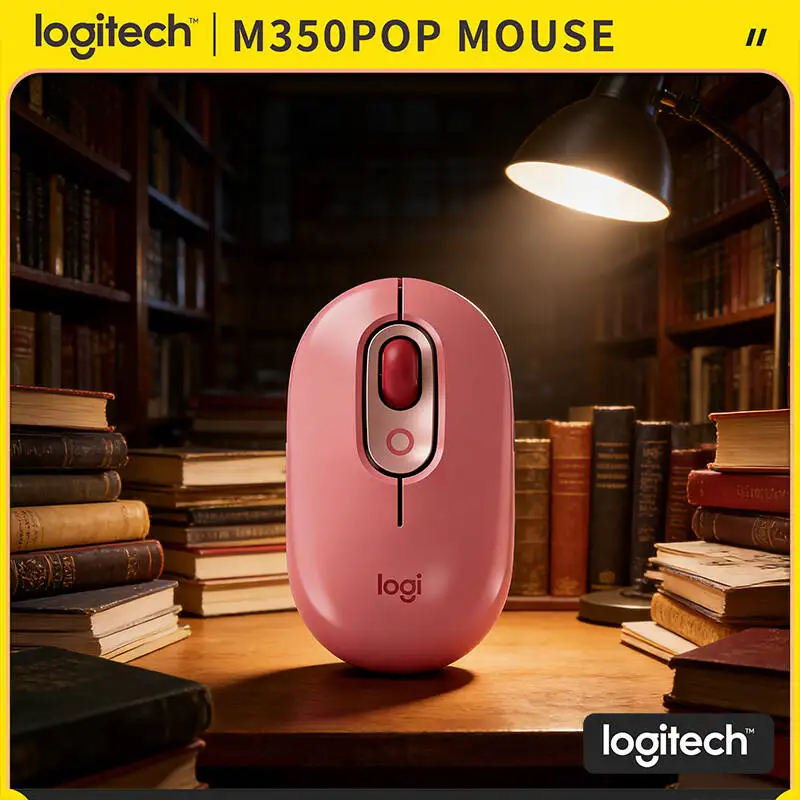 

Logitech M350 POP Pebble Mouse 77 г, легкая, с автоматическим режимом сна, с длинной батареей, тихий прокрутка для путешествий, офиса, дома, повседневного использования