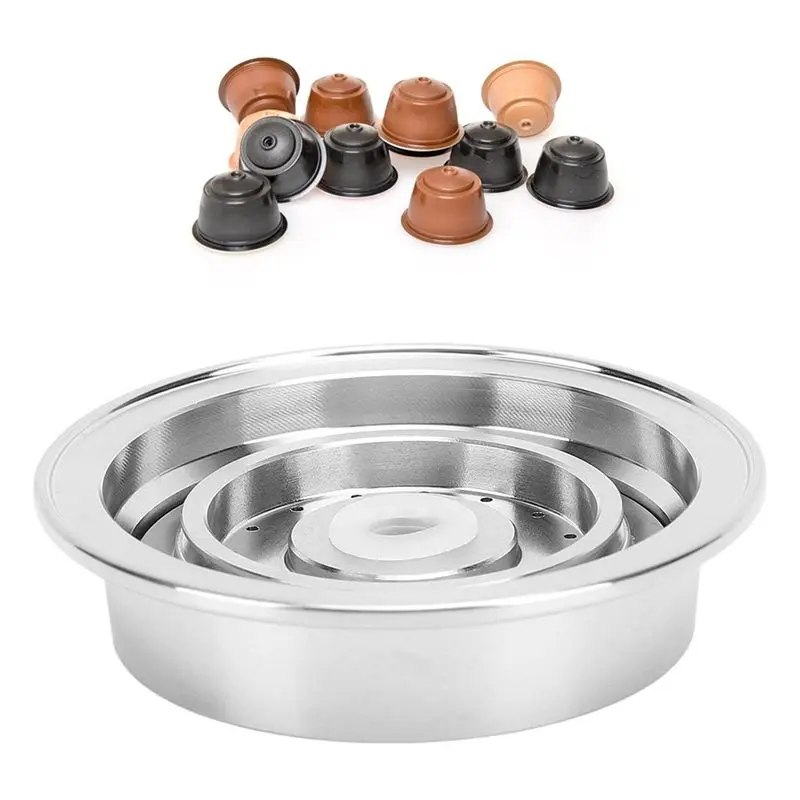 J1UL1N Reusable Coffee Pods Adapter Converter Holder, Stainless Steel Coffee Pod Converter, Coffee Pod Holder For Vertuo