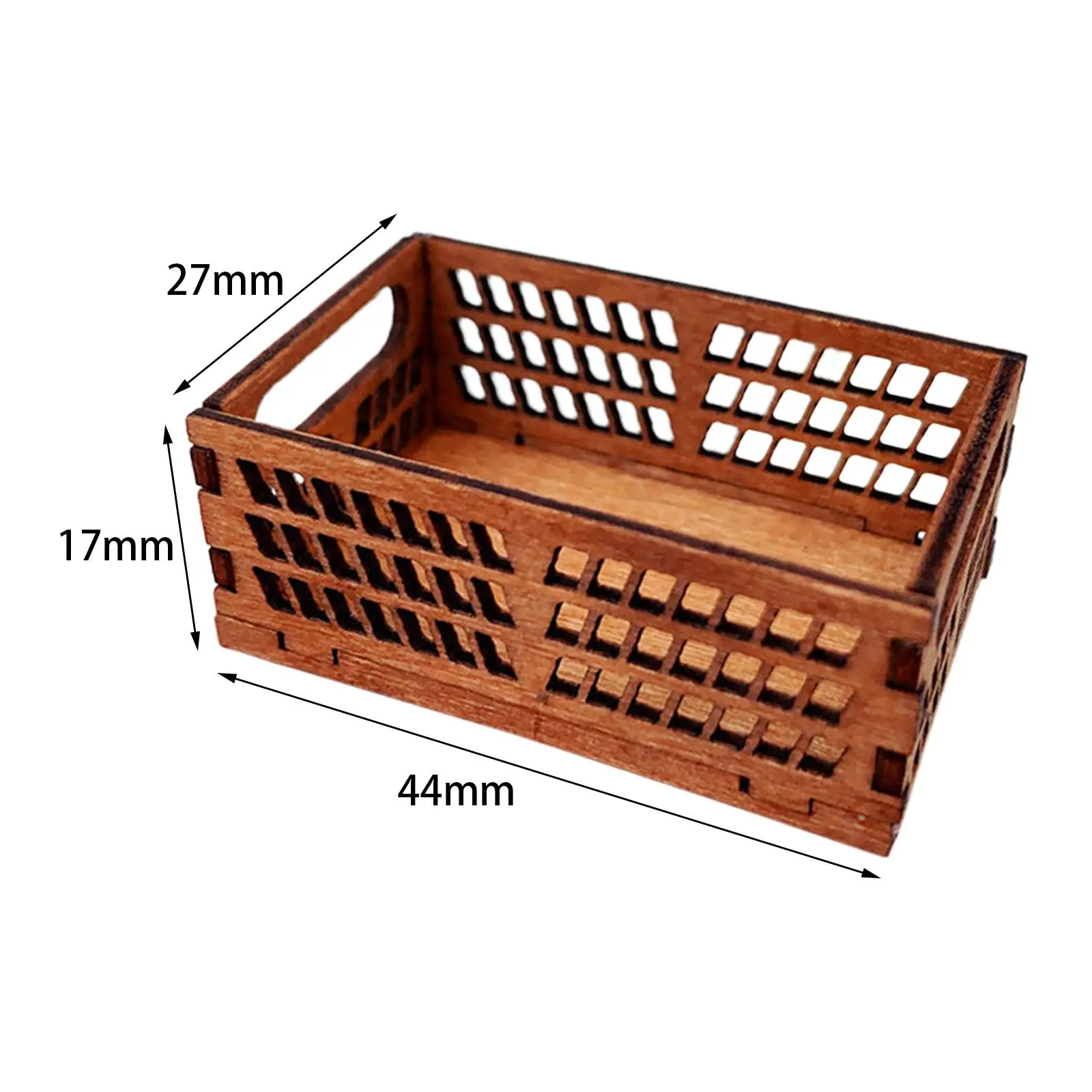 

1/12 Dollhouse Model Storage Basket Scenery Supplies Home Accessories Toy for Living Room Bedroom Ornaments