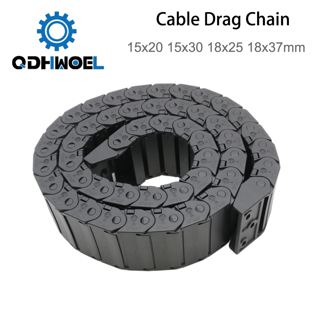 Cable Drag Chain 15x20 15x30 18x25 18x37mm Bridge Type Plastic Towline Non-Opening Cable Carrier for CNC Laser Machine