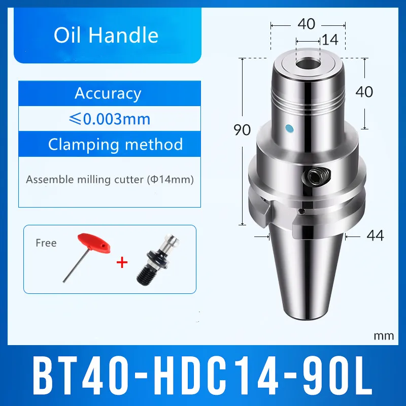 BT40-HDC14-90 Oil Handle for CNC milling cutter machine