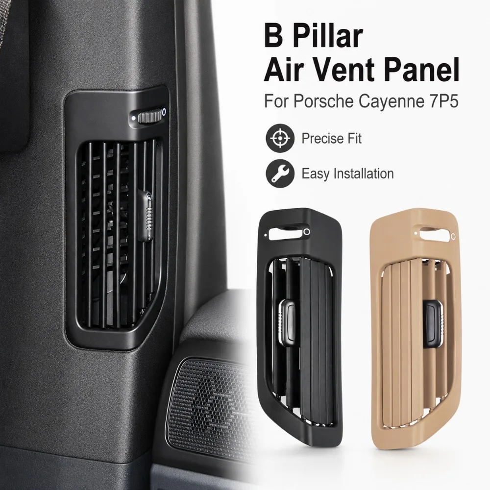 B Pillar Air Vent Panel For Porsche Cayenne 7P5 Center Pillar AC Vent Grille Cover Interior Trim Replacement Accessories Styling