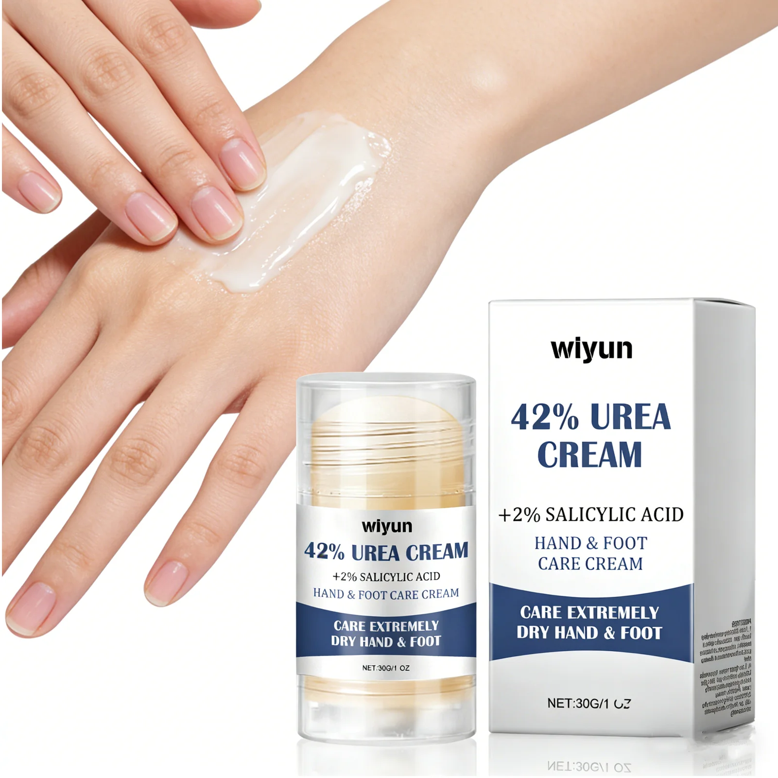 42% Urea Foot Hand Care Cream Stick Deeply Moisturizing Nourish Dry Cracked Rough Heel Hydrating Exfoliation Softening 30g