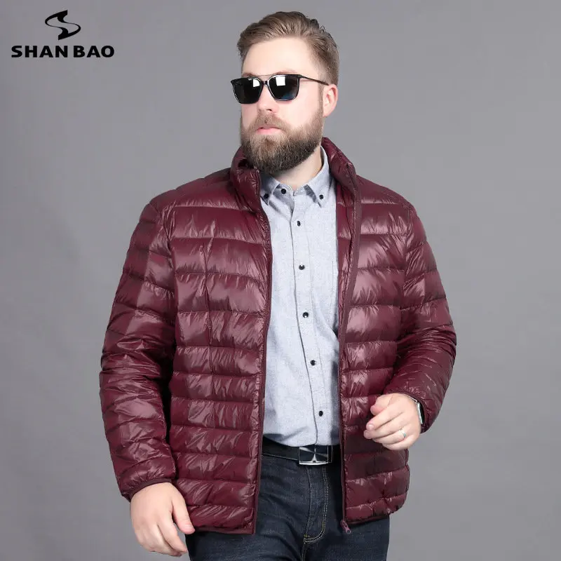 5XL 6XL 7XL 8XL high quality 90% white duck down lightweight down jacket winter brand clothing men's big size loose down jacket