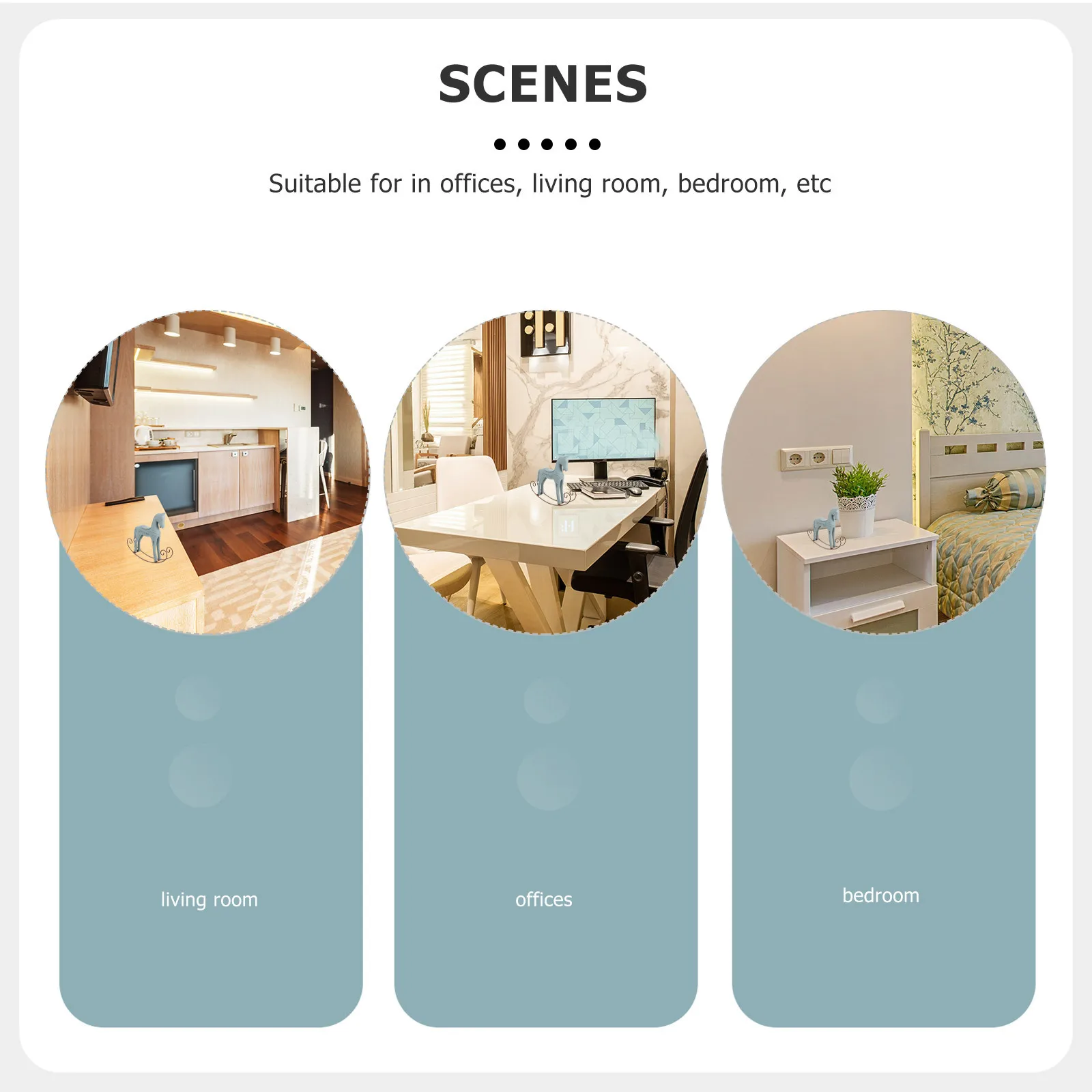 

Wooden Horse Craft Ornament Swing Decorative For Room Home Bar Store Safe Design Vintage Elegant Exquisite Details