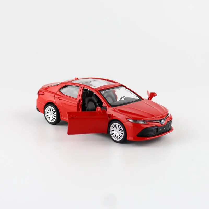 Diecast Metal Toy Model 1:43 Toyota 2017 Camry Car Pull Back Doors Openable Educational Collection Gift Kid Match Box