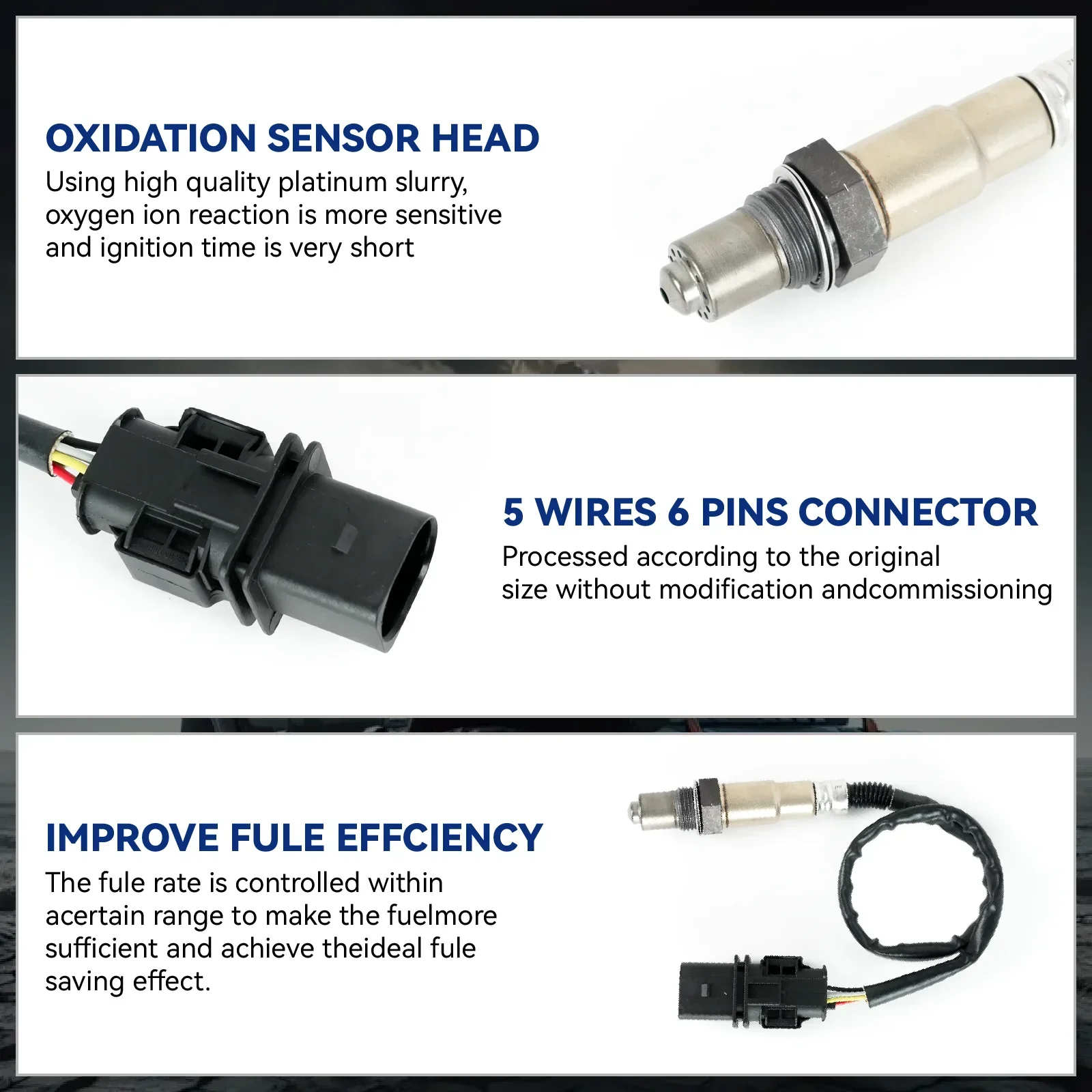 Fotografia 5: Sensor de relação de combustível de ar de alta qualidade Novo OEM Bosch LSU4.9 O2 UEGO Sensor de oxigênio de banda larga para PLX AEM 30-2004 X-Series 0258017025
