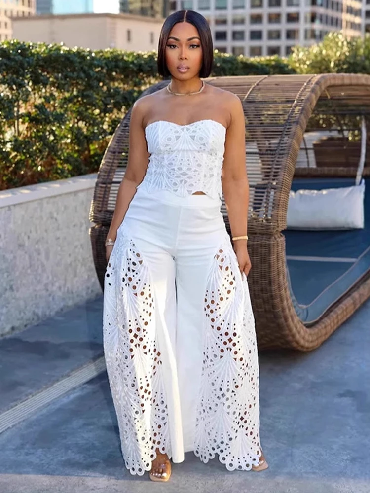 sexy 2 piece suit Crop Top 2 Piece Set Women Party Club Sexy Two Piece Outfits Long Pant –  Mega Mart Center