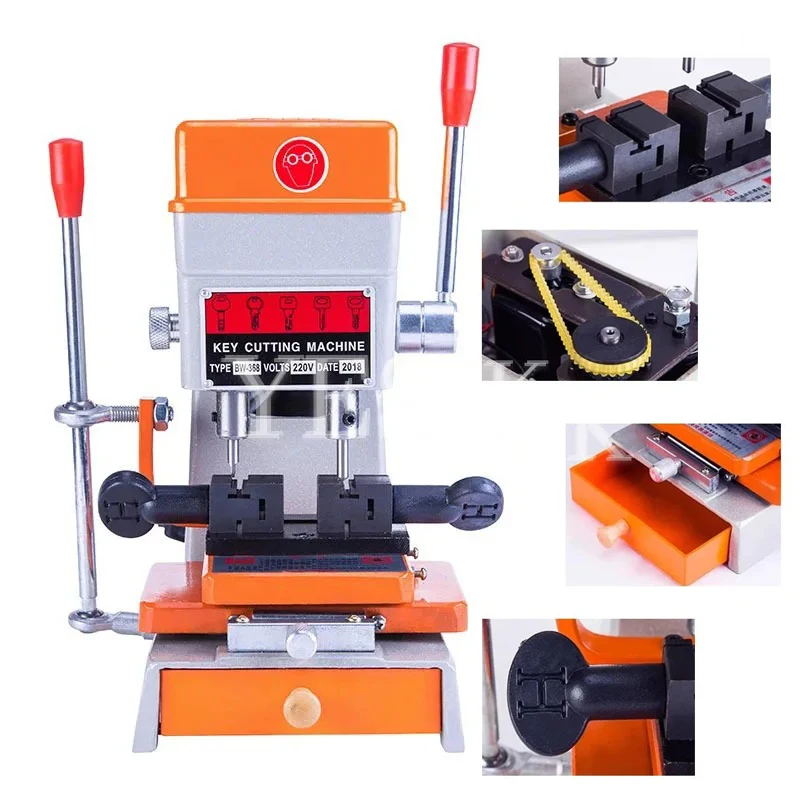 Vertical Key Machine Duplication Machine 368A Manual Punching Inside And Outside Milling Groove Plug Accurate (150W 200v)