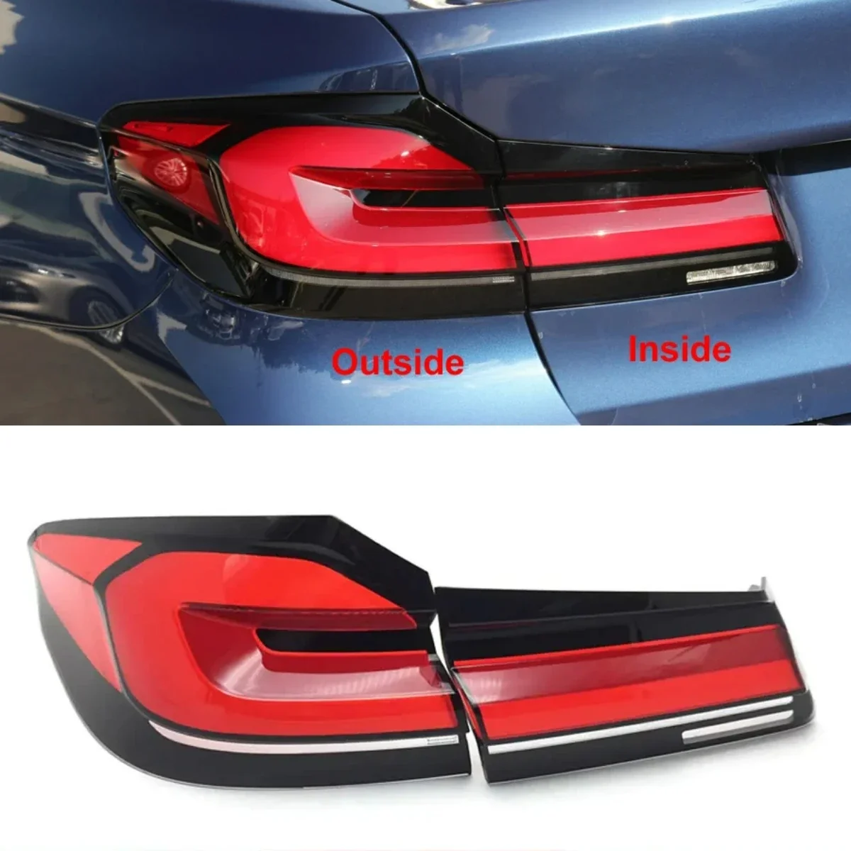 

For BMW 5 Series G38 530 520 525 528Li Rear Tail Lamp Cover Signal Parking Lights Shell Auto Replacement Parts 2021 2022